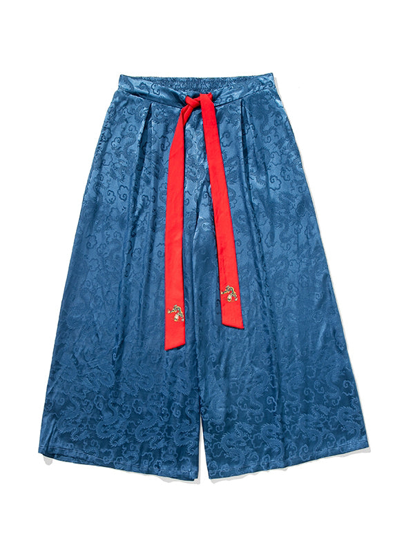 Lockere, königsblaue Retro-Hose mit weitem Bein für den Sommer für Herren SA063