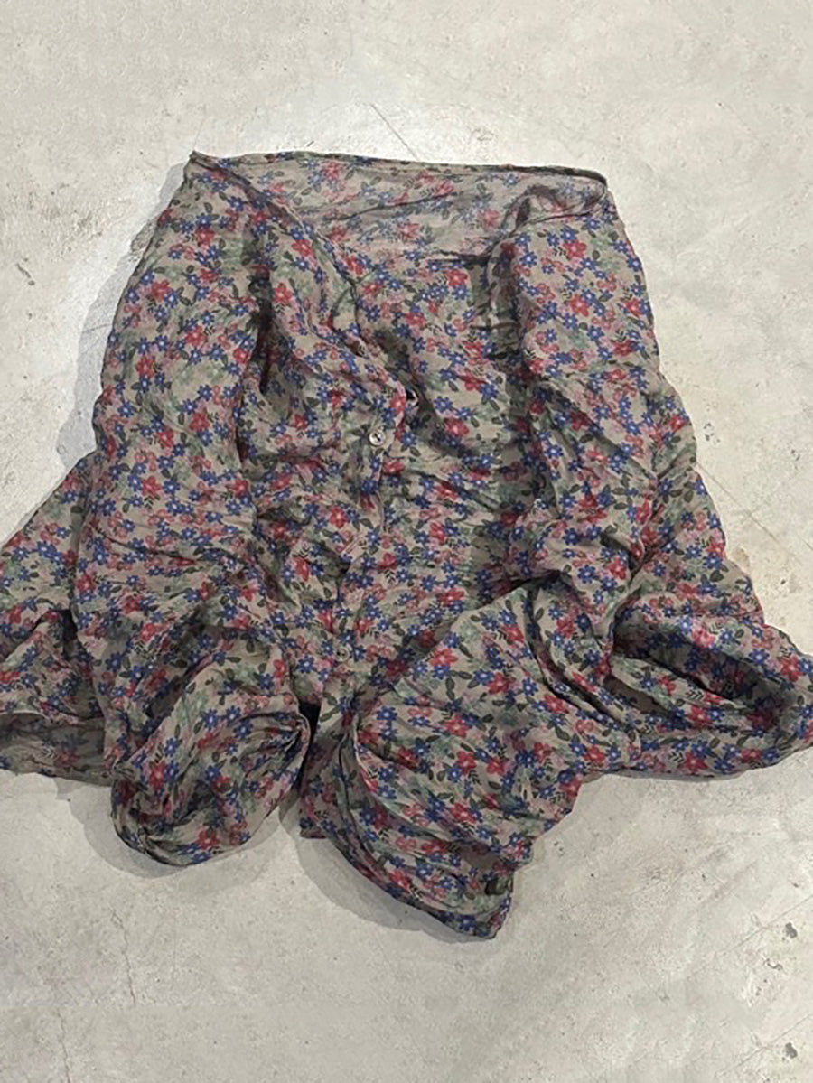 Hemd Oansatz Herbst Frauen Taste Floral Vintage Ramie