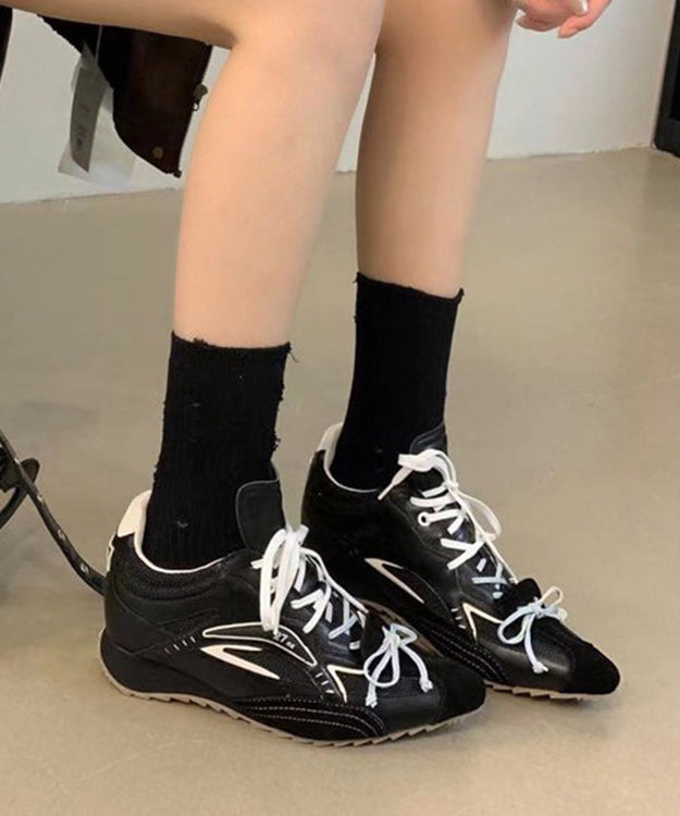 Chaussures de sport à lacets en similicuir argenté à bout pointu YC001