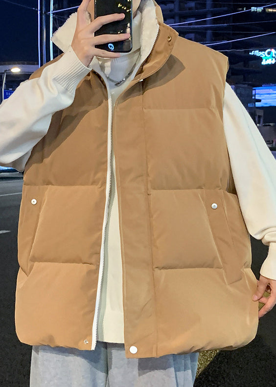 Simple Coffee Kapuzenjacke mit Reißverschluss, warme Fleece-Herrenweste, Winter RN015