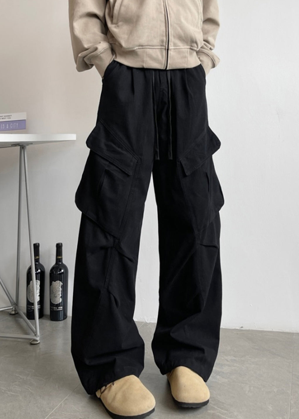 Taille Hosen Männer Elastische Weiße Spitze Taschen Up Baumwolle