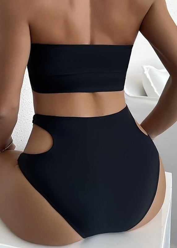 Set Fit Schwarze, ausgehöhlte, schmale Dessous