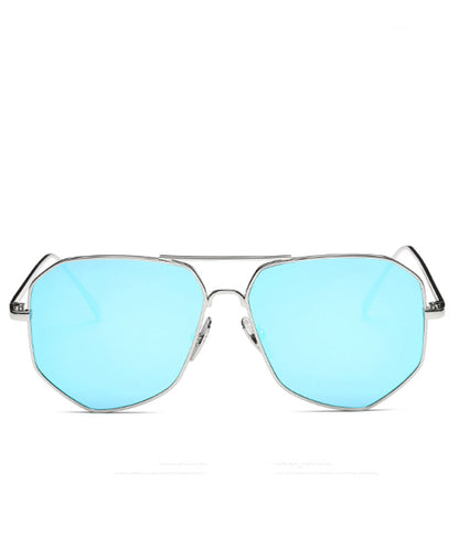 Stil Blau Runde Gesicht Polarisierte Anti UV Sonnenbrille Für Frauen XS1040