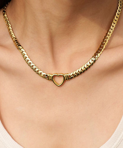 Style Gold Stainless Steel Love Lariat Necklace WI001