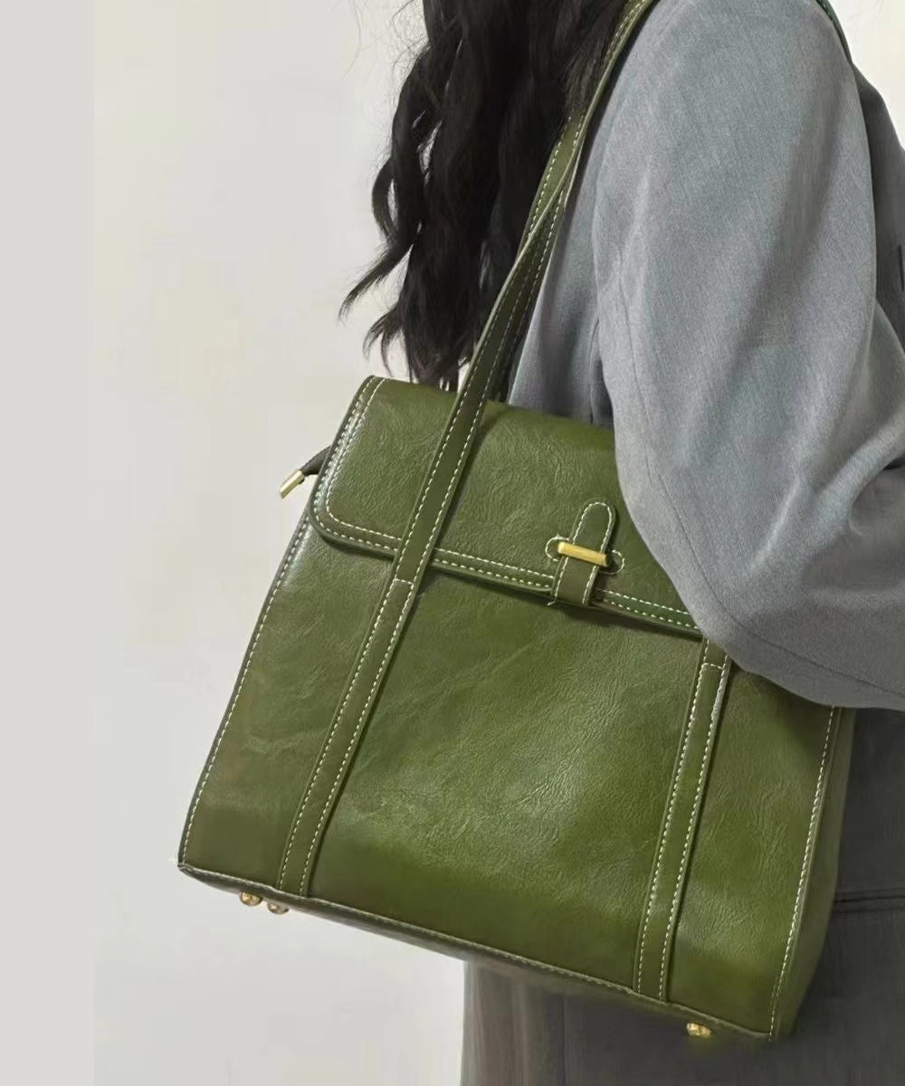 Style Grüne, solide, strapazierfähige Handtasche aus Kunstleder SX1025