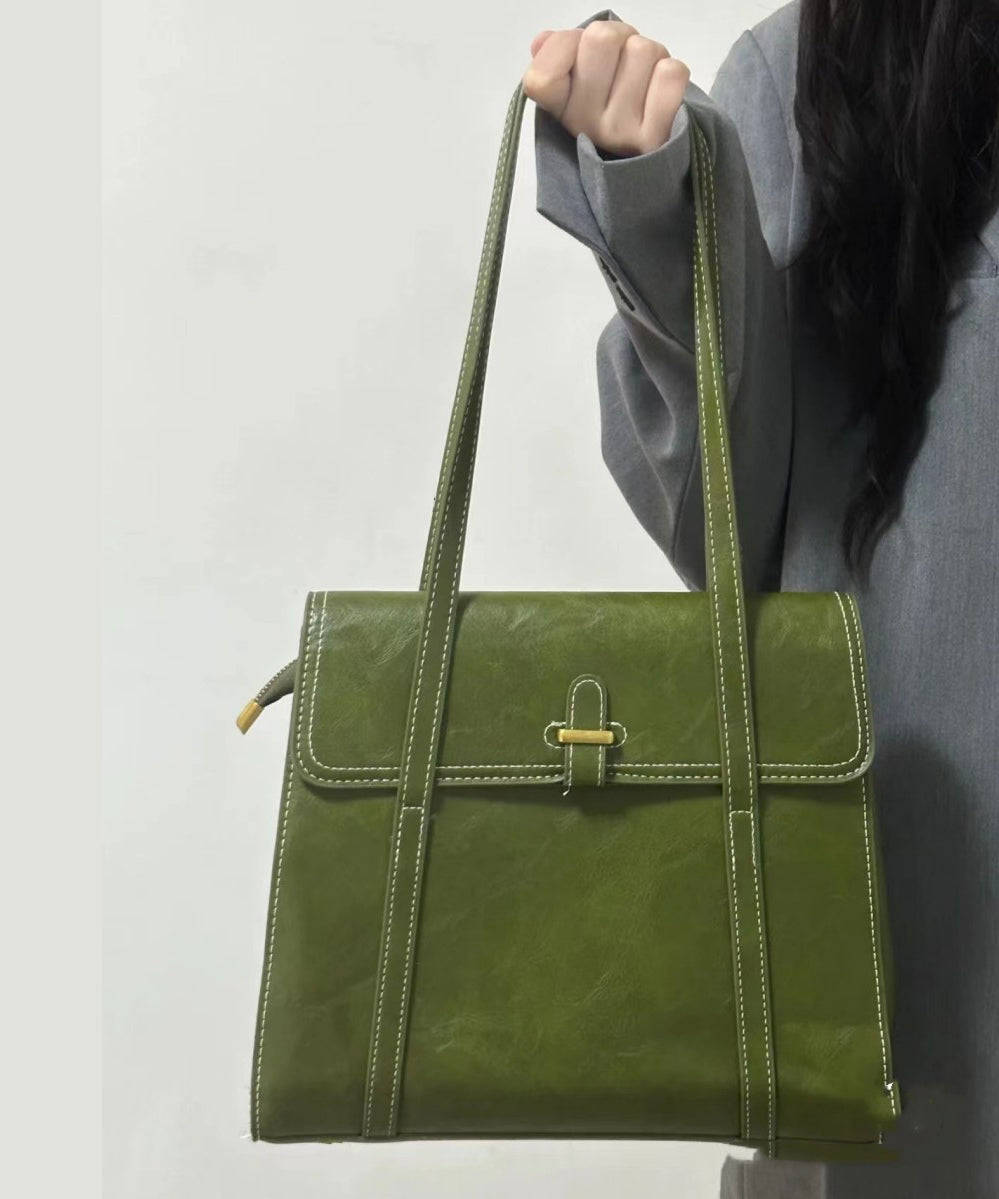 Style Grüne, solide, strapazierfähige Handtasche aus Kunstleder SX1025