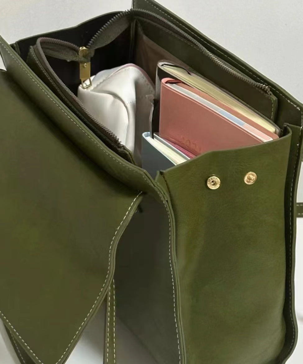 Style Grüne, solide, strapazierfähige Handtasche aus Kunstleder SX1025