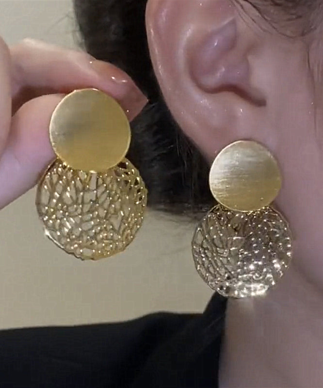 Élégant pendentif en argent sterling surdoré à paillettes en forme de goutte creuse en or et argent