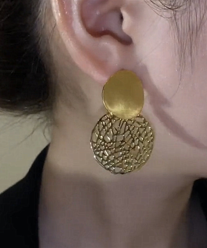 Élégant pendentif en argent sterling surdoré à paillettes en forme de goutte creuse en or et argent