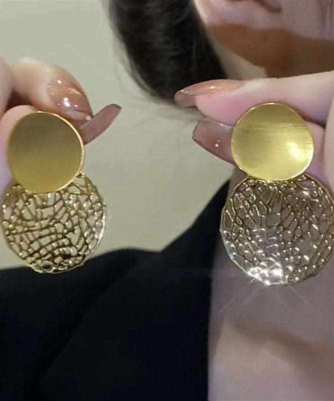 Élégant pendentif en argent sterling surdoré à paillettes en forme de goutte creuse en or et argent