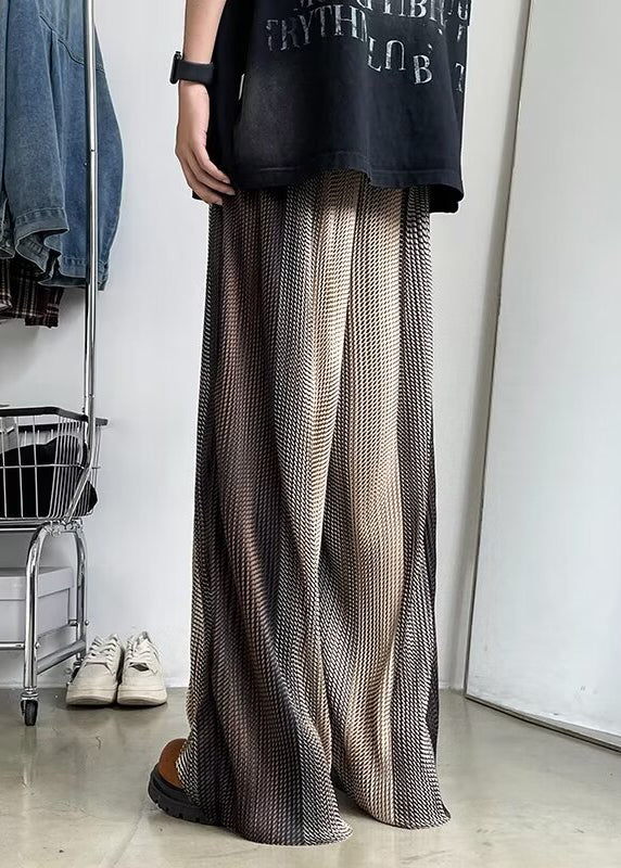 Color Pants Spring Men Oversized Stylish Gradient Draping Print
