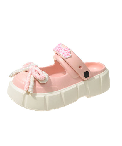 Stylish Rose Platform Hollow Out Slide Sandals AA015