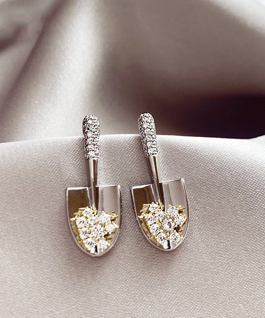 Stylish Silk Alloy Zircon Trowel Broochs WZ007