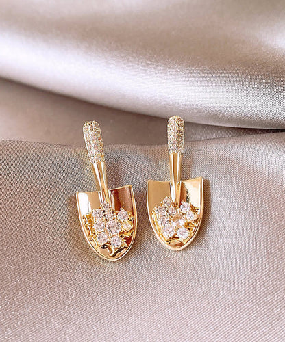 Stylish Silk Alloy Zircon Trowel Broochs WZ007