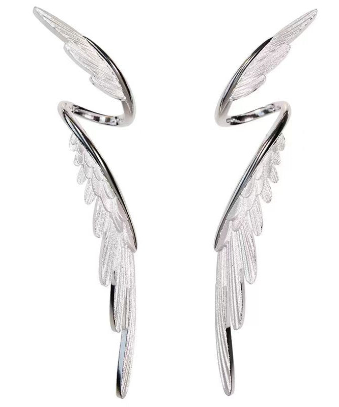 Boucles d'oreilles pendantes élégantes en argent sterling et soie GH1035