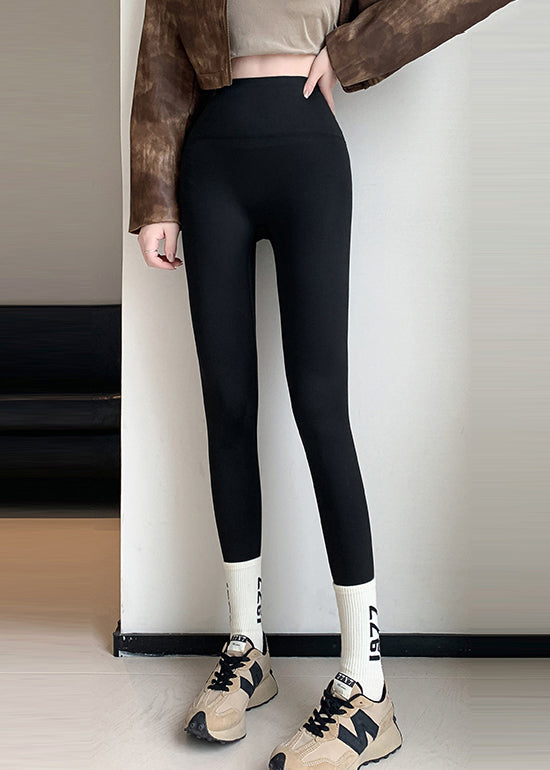Stilvolle weiße Capri-Leggings mit hoher Taille TH013