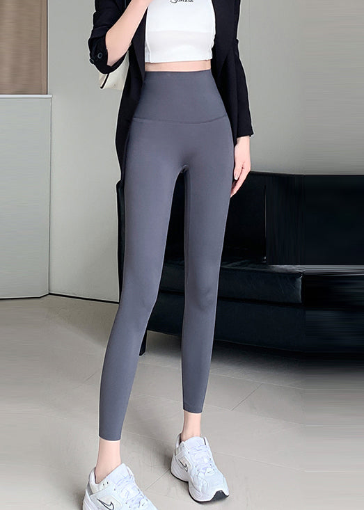 Stilvolle weiße Capri-Leggings mit hoher Taille TH013