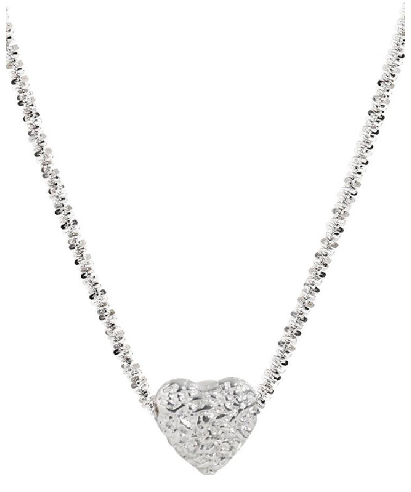 Collier élégant avec pendentif Love en argent sterling blanc PO006