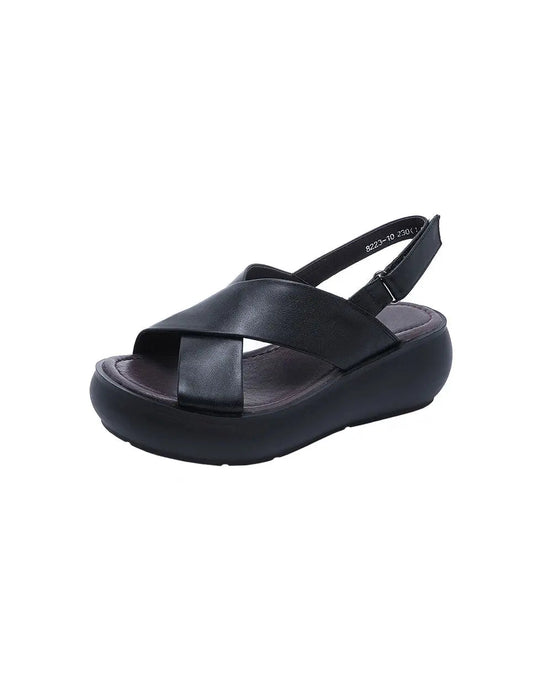 Summer Fish-Toe Cross Strap Wedge Sandals Ada Fashion