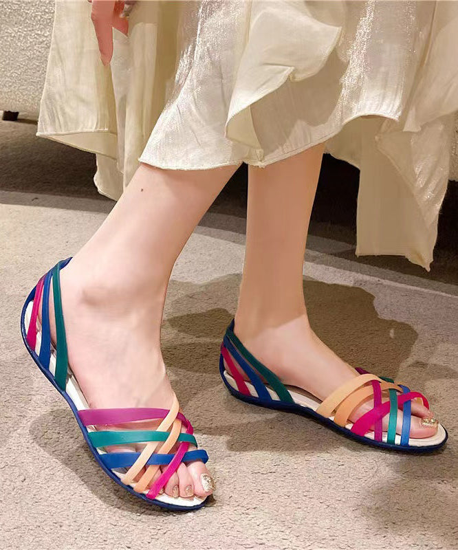 Summer New Colorful Navy Jelly Hollow Out Walking Sandals AA006