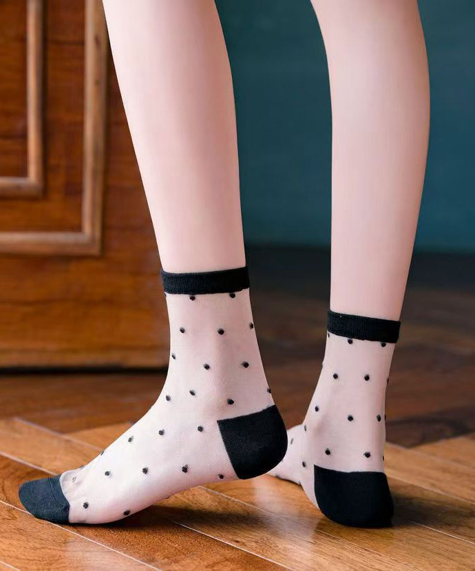 Dünne, transparente Jacquard-Mesh-Socken mittlerer Länge für den Sommer KJ045