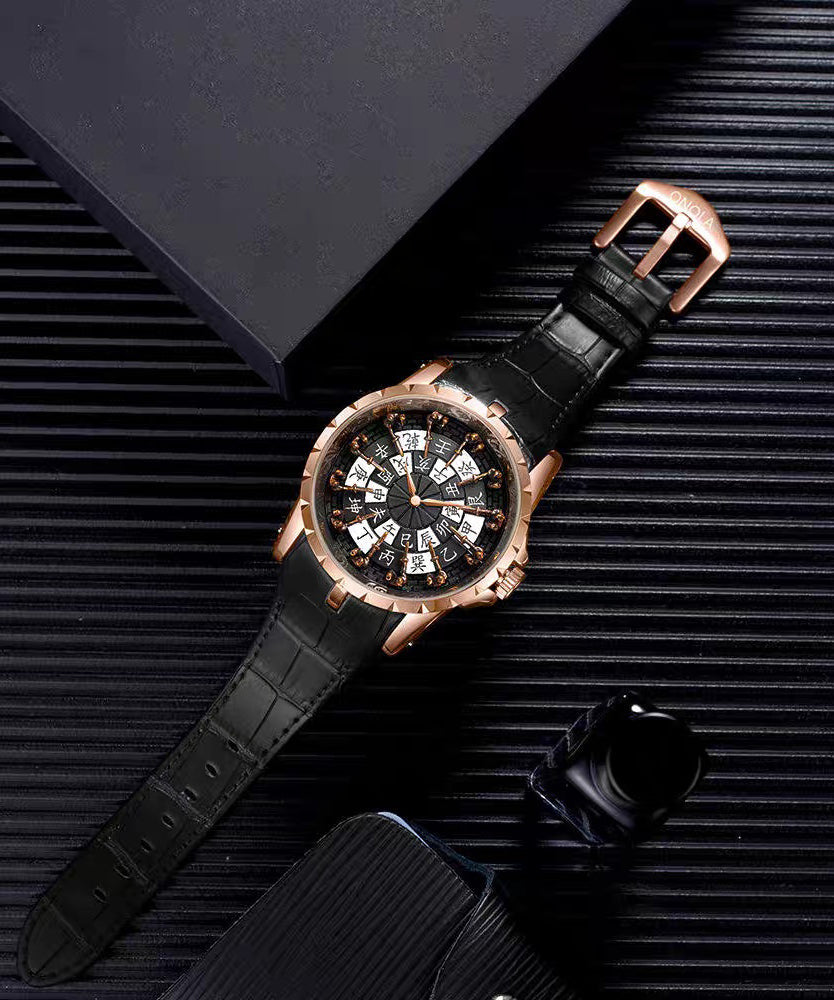 Stainless Steel Quartz Unique Gold Movement Watches