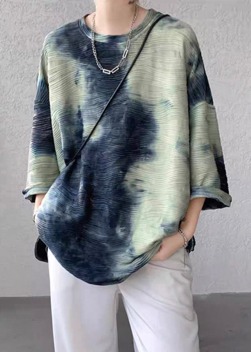 Krawatte Seide Hals O Shirts Grün Einzigartige Eis T Armband Farbstoff Herren