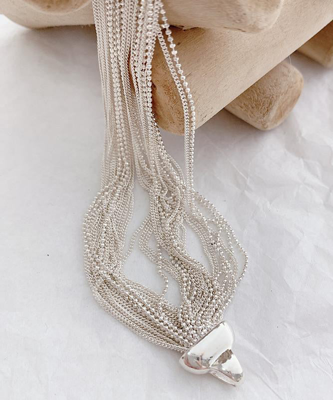 Silver Chain Bracelet Silk Unique 925