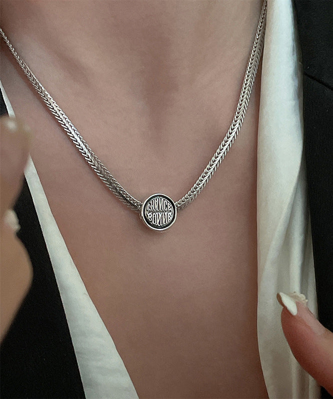 Unique Silk Sterling Silver Pendant Necklace GH1040