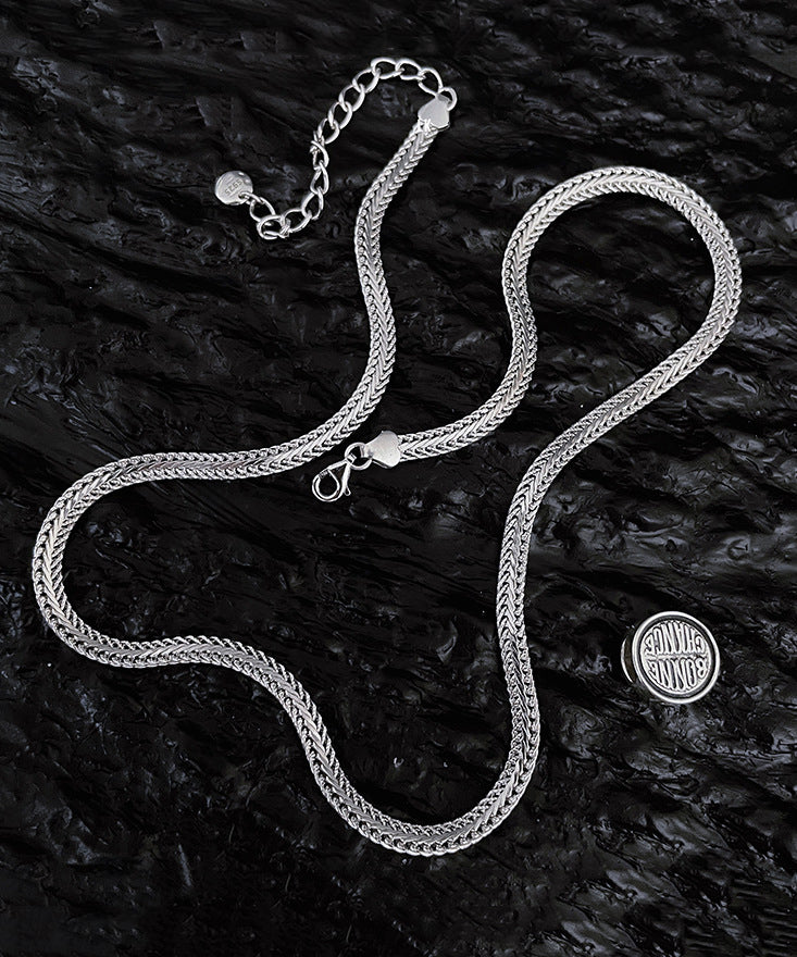 Unique Silk Sterling Silver Pendant Necklace GH1040