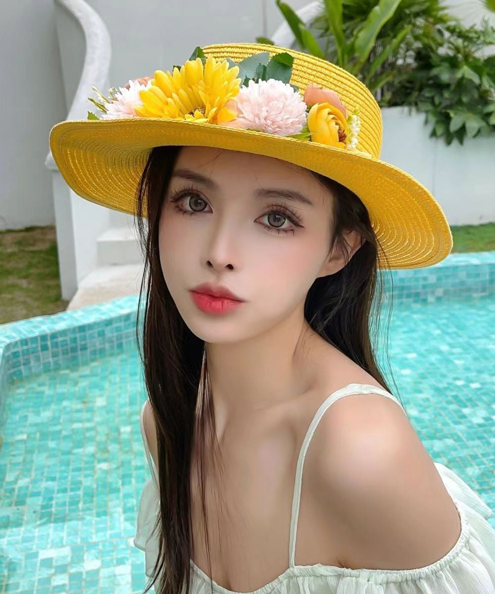 Vacation Style Fashionable Flower Shading Cloche Hat YU1019