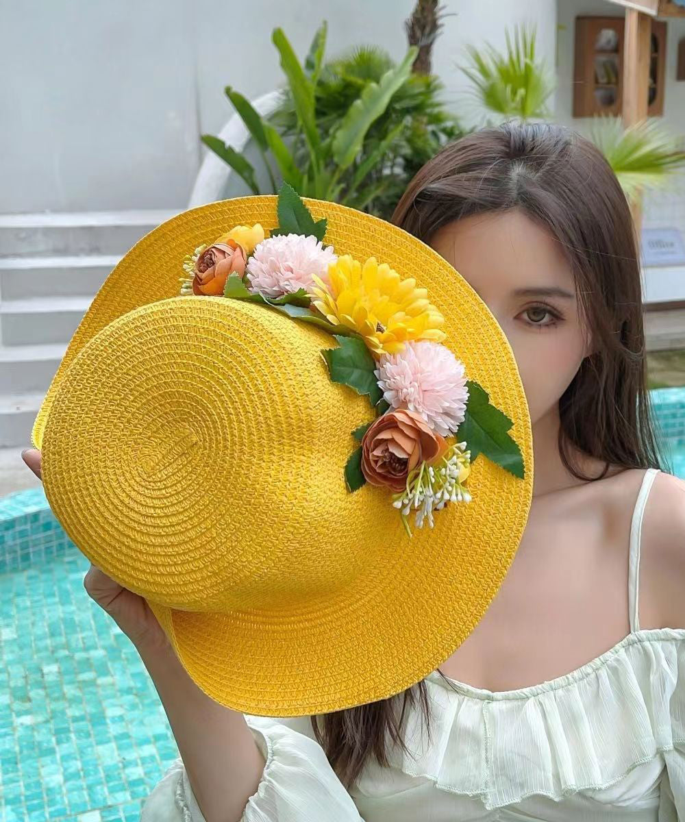 Vacation Style Fashionable Flower Shading Cloche Hat YU1019