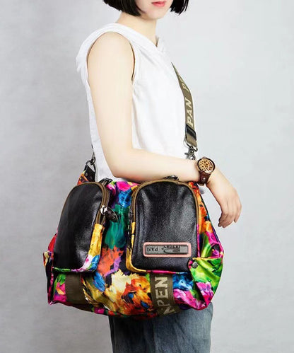 Versatile Casual Oversized Printed Patchwork Crossbody Bag Ada Fashion