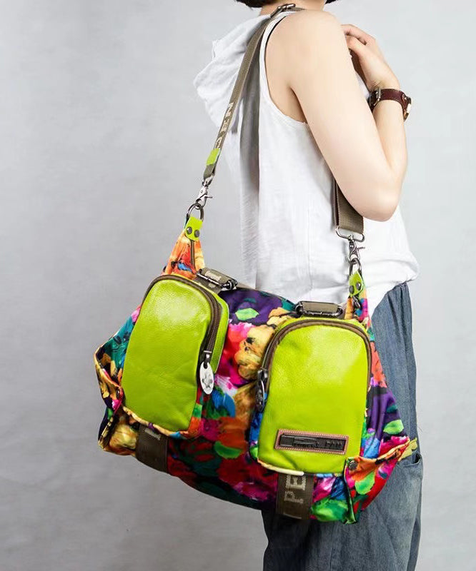 Versatile Casual Oversized Printed Patchwork Crossbody Bag Ada Fashion