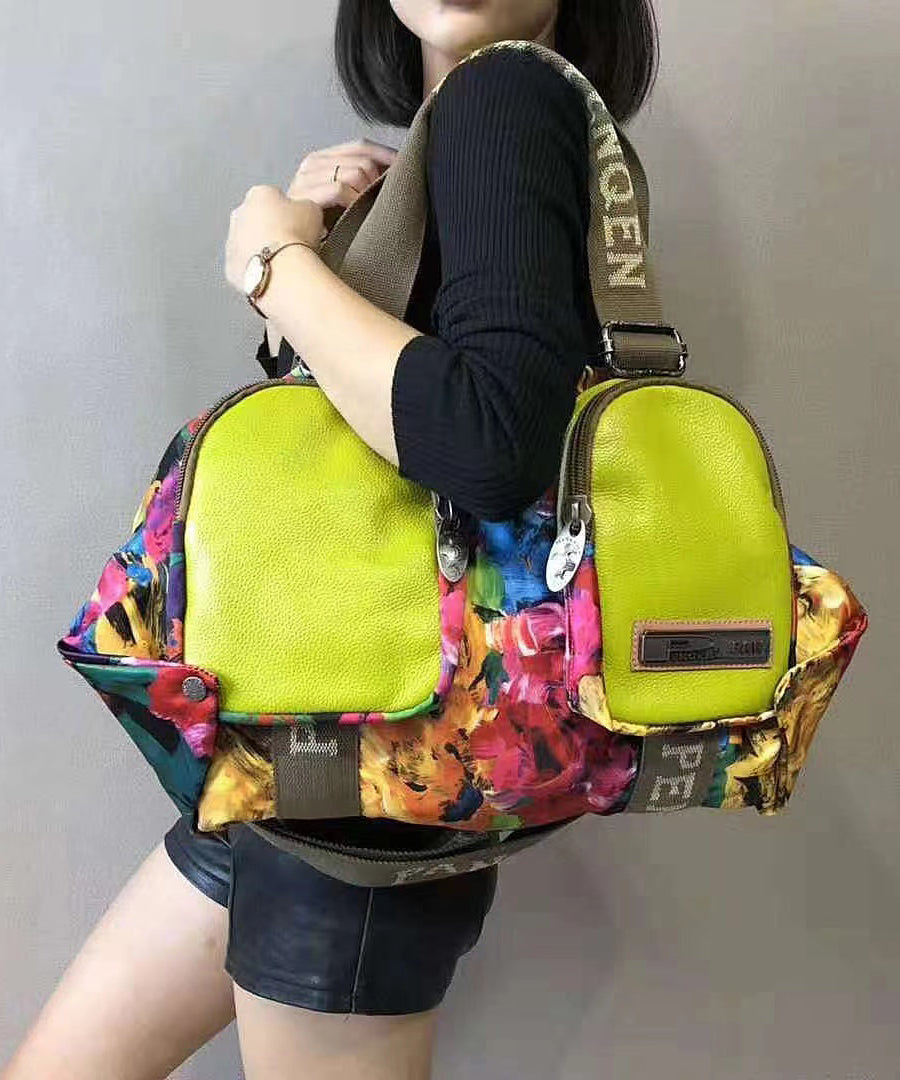 Versatile Casual Oversized Printed Patchwork Crossbody Bag Ada Fashion