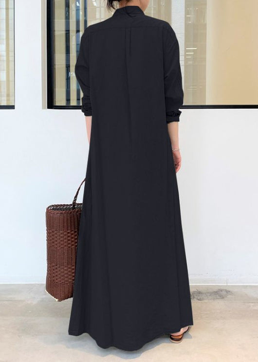 Vintage Army Green Oversized Cotton Robe Dresses Spring TZ002