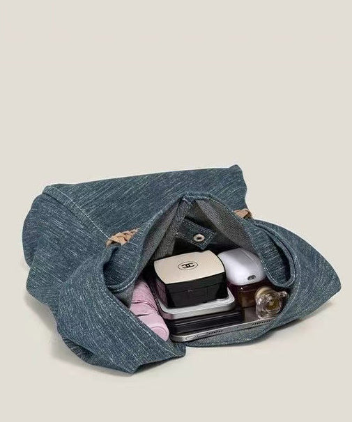 Shoulder Asymmetrical Blue Bags Denim Design Vintage