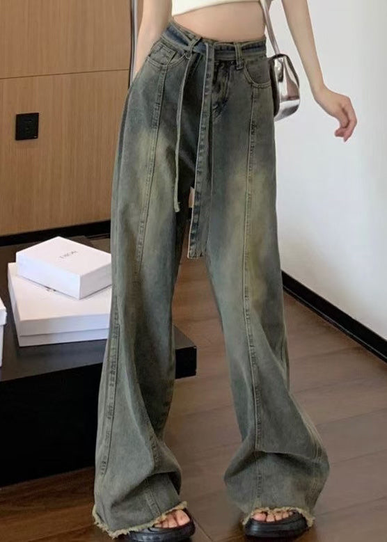 Vintage Spitzenhose Blau Taschen Up Spring Denim