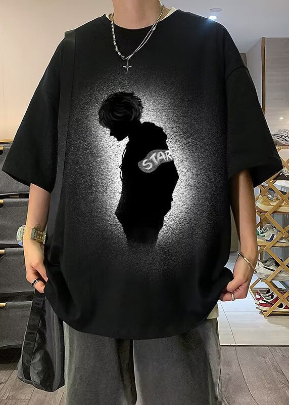 T-shirt vintage en coton pour homme, motif café original imprimé