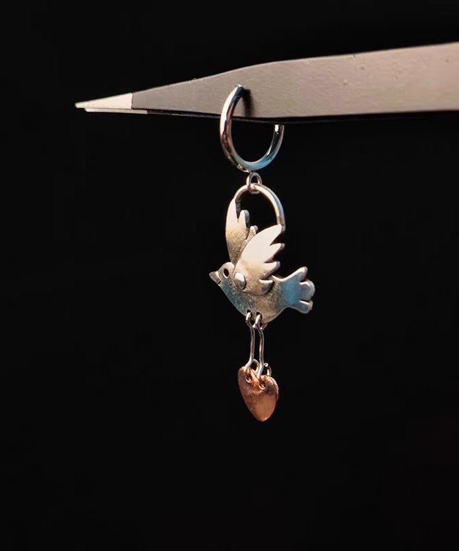 Earrings Copper Brid Love Vintage Drop Little