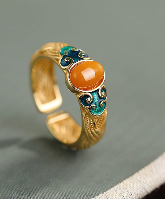 Vintage Gold Antikes Gold Glückswolke Bienenwachs Manschette TX042