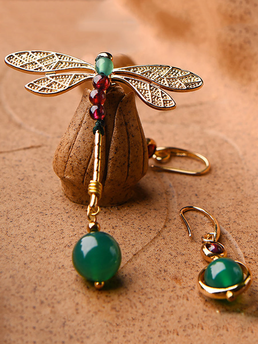 Vintage Irregular Ethnic Dragonfly Women Earrings AT1075