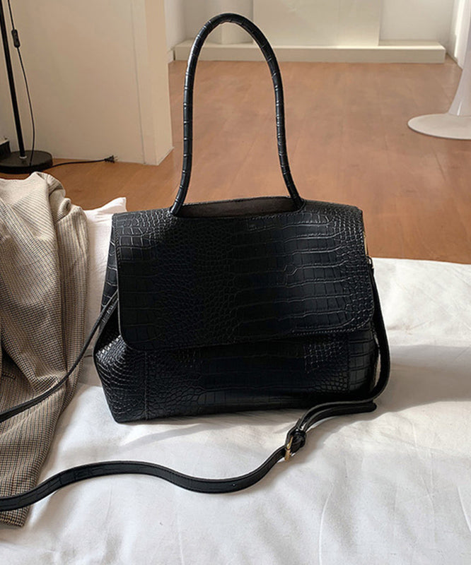 Vogue Handtasche aus Kunstleder mit Reißverschluss, Schwarz, UU1079