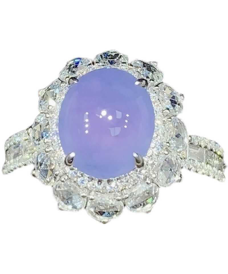 Bagues en alliage violet avec pierres précieuses en zircon Vogue AC1074