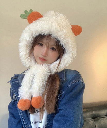 Winter Thick Warm Carrot Fuzzy Wool Lined Ear Protection Hat RS001