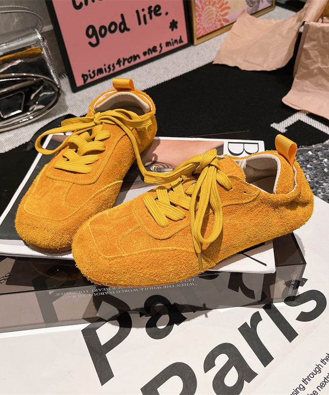 Chaussures plates décontractées, douces et confortables, en daim bleu, à lacets, pour femmes, YC021