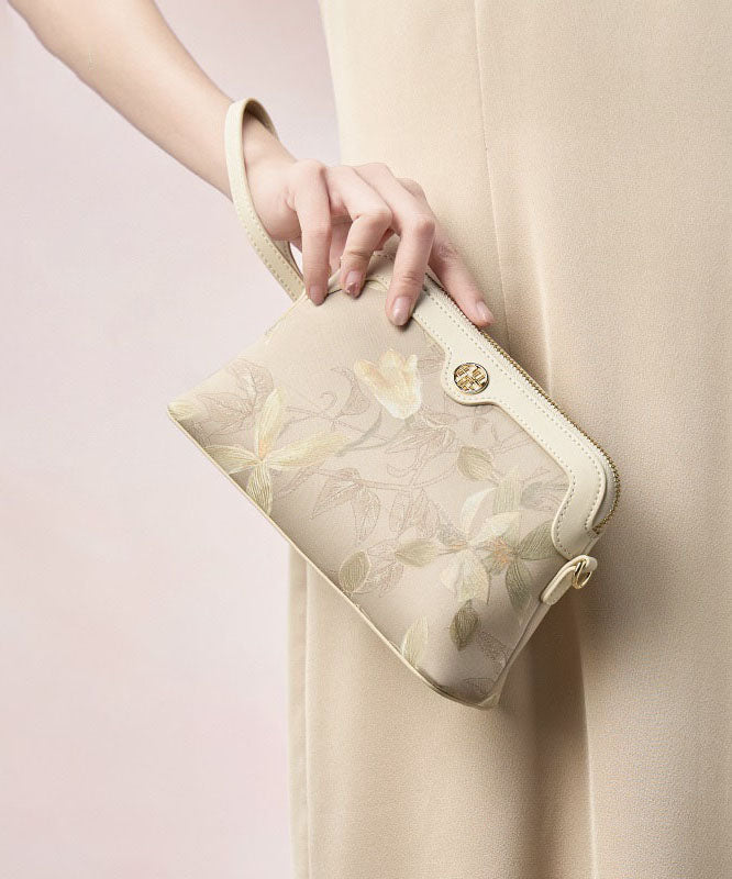 CrossBody Women Silk Print Green Bag Vintage