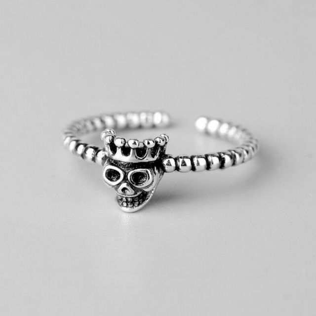 Silver Open Sterling Skull Ring