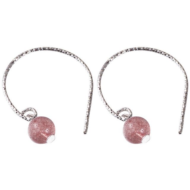 Faux Sterling Silver Earring Crystal Dangle