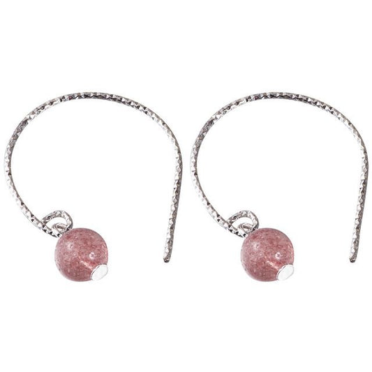Faux Sterling Silver Earring Crystal Dangle
